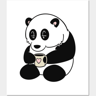 Panda’s morning coffee Posters and Art